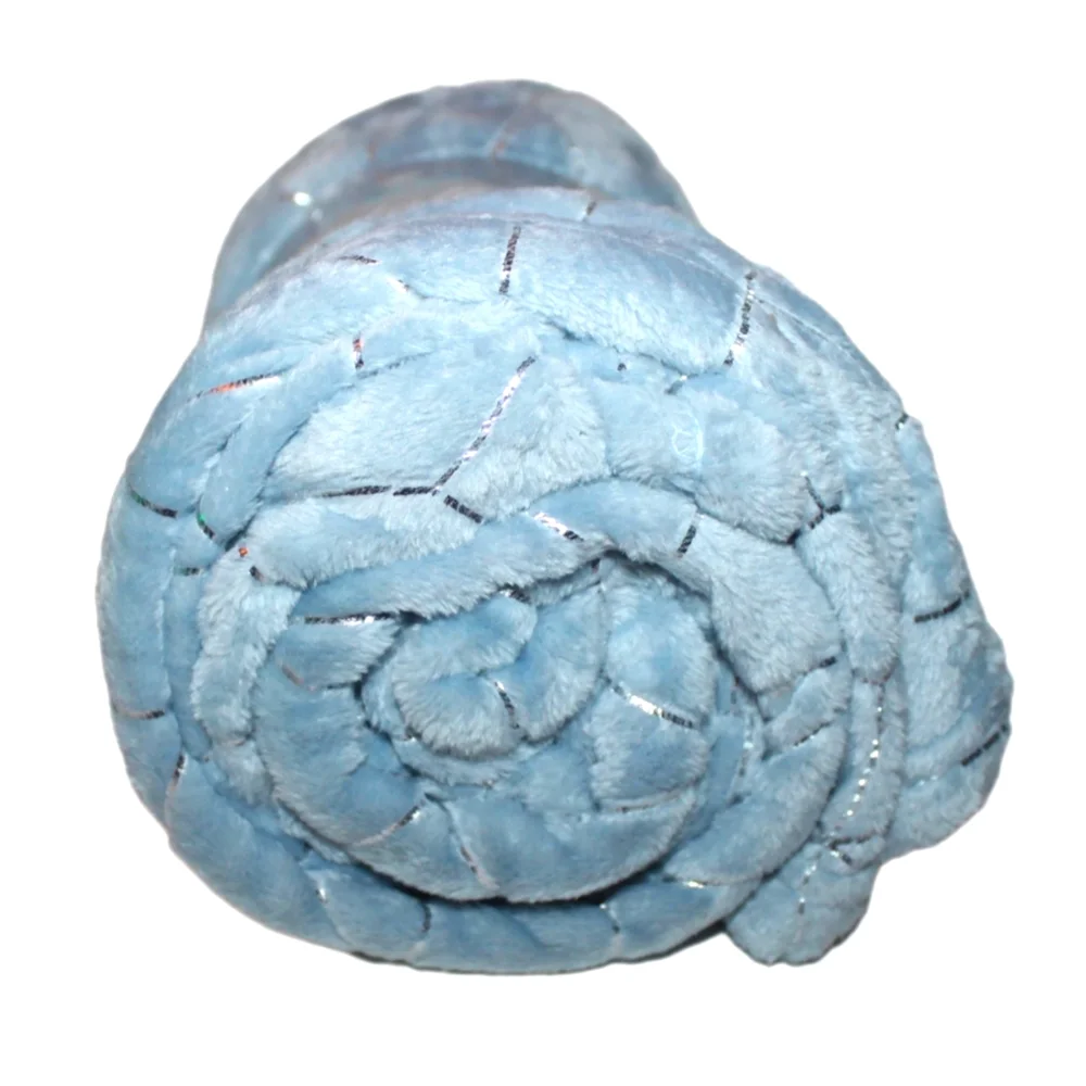 Comfort Bay Metallic Throw Blanket - Blue - Picture 2 of 11